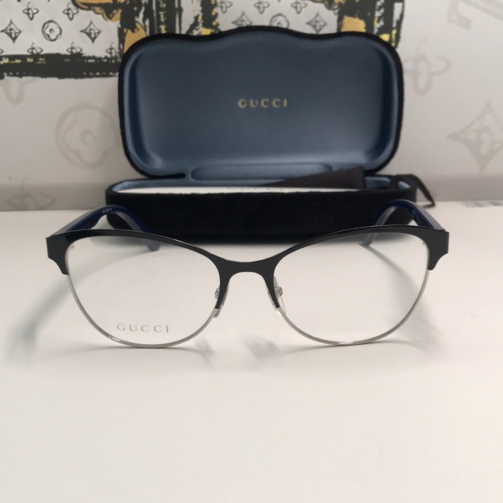 New Authentic Gucci Black Eyeglasses for Men GG0718o 006 - Picture 5 of 13